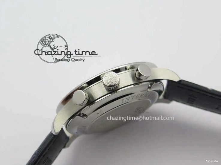 MIROTIME 0424 UrbanStyle Portuguese IW371446 ZF 1:1 Best Edition SS White Dial Blue Markers On Blue Leather Strap  A79350 V 7270